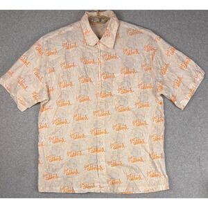 Platinum FUBU Fat Albert Shirt Mens Large White Orange All Over Print Vintage L